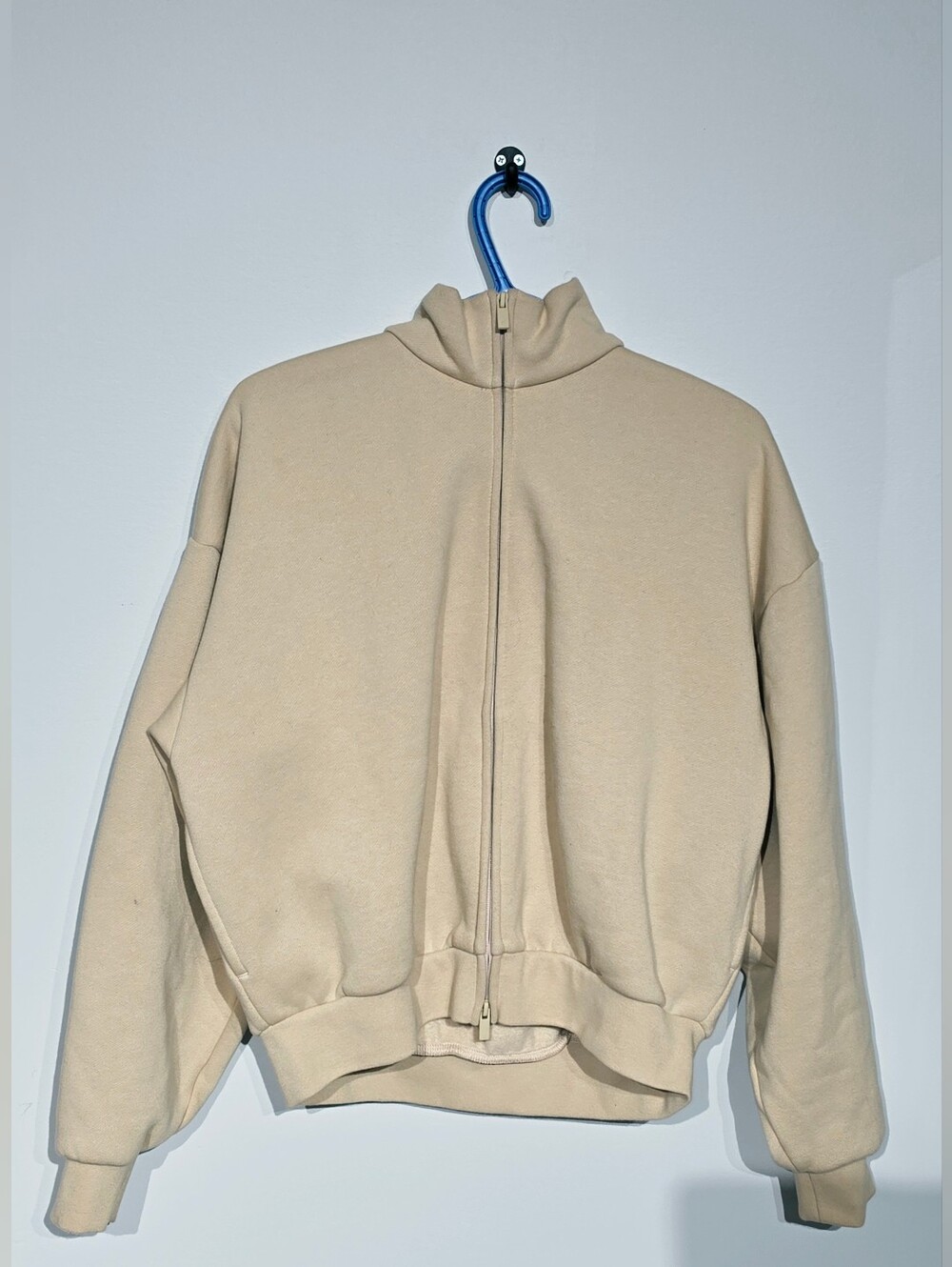 Women's Fear Of God Essentials Sand Full Zip Sweater Size M - Picture 4 of 9